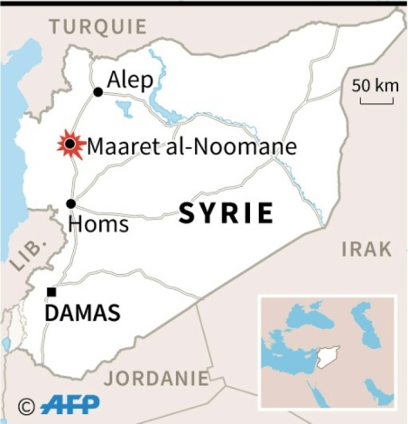 Carte Syrie - Maaret al-Nooman